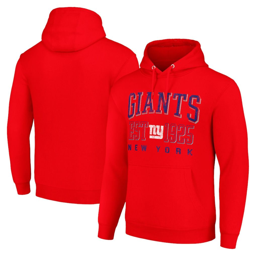 Men 2026 NFL New York Giants red Hoodie hooded style 01